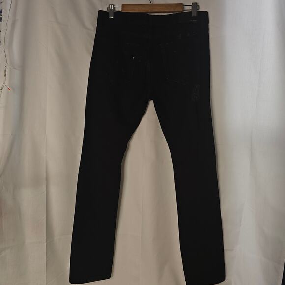 Forever 21 Mens Slim Distressed Jeans Black Size 32 - Picture 9 of 10